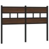 Tête de lit chêne marron 120 cm acier et bois d'ingénierie 