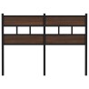 Tête de lit chêne marron 120 cm acier et bois d'ingénierie 