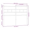 Tête de lit chêne marron 120 cm acier et bois d'ingénierie 
