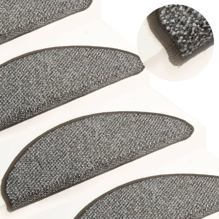 Tapis de marches d'escalier 15 pcs Anthracite 56x17x3 cm 