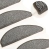 Tapis de marches d'escalier 15 pcs Anthracite 56x17x3 cm 