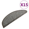 Tapis de marches d'escalier 15 pcs Anthracite 56x17x3 cm 