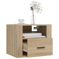 Table de chevet murale Chêne sonoma 50x36x40 cm 