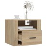 Table de chevet murale Chêne sonoma 50x36x40 cm 
