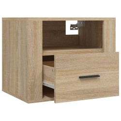Table de chevet murale Chêne sonoma 50x36x40 cm 