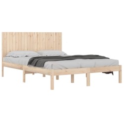Cadre de lit sans matelas 200x200 cm bois massif de pin 
