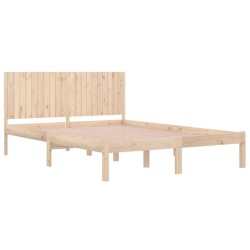 Cadre de lit sans matelas 200x200 cm bois massif de pin 