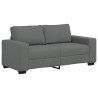 Canapé à 2 places gris foncé 140 cm tissu 