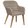Chaises d'extérieur et coussins lot de 2 Résine tressée Marron 