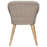Chaises d'extérieur et coussins lot de 2 Résine tressée Marron 