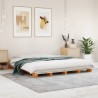 Lit de palette sans matelas cire marron 180x200 cm pin massif 