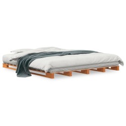 Lit de palette sans matelas cire marron 180x200 cm pin massif 