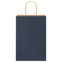 Sacs en papier 250 pcs avec poignées bleu 21x11x31 cm 