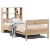 Lit bibliothèque sans matelas 90x200 cm bois de pin massif 