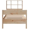 Lit bibliothèque sans matelas 90x200 cm bois de pin massif 
