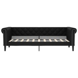 Lit de jour sans matelas noir 90x190 cm similicuir 