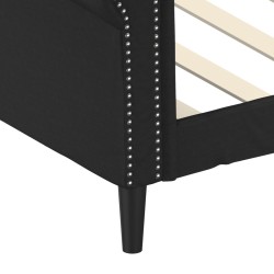 Lit de jour sans matelas noir 90x190 cm similicuir 