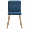 Chaises à manger lot de 4 bleu tissu 