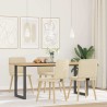 Chaises à manger lot de 4 crème tissu 