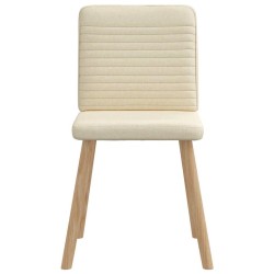 Chaises à manger lot de 4 crème tissu 
