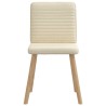 Chaises à manger lot de 4 crème tissu 