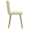 Chaises à manger lot de 4 crème tissu 