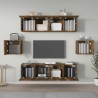 Ensemble de meubles TV 6 pcs Chêne fumé Bois d'ingénierie 