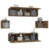 Ensemble de meubles TV 6 pcs Chêne fumé Bois d'ingénierie 