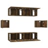 Ensemble de meubles TV 6 pcs Chêne fumé Bois d'ingénierie 