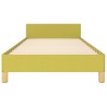 Cadre de lit sans matelas vert 100x200 cm tissu 