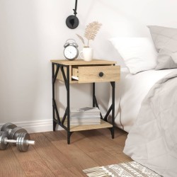 Table de chevet chêne sonoma 40x42x60 cm bois d'ingénierie 