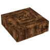 Table basse chêne fumé 100x100x40 cm bois d'ingénierie 