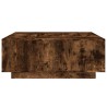 Table basse chêne fumé 100x100x40 cm bois d'ingénierie 