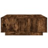 Table basse chêne fumé 100x100x40 cm bois d'ingénierie 