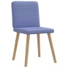 Chaises à manger lot de 4 bleu jean tissu 