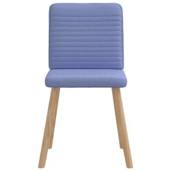 Chaises à manger lot de 4 bleu jean tissu 