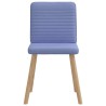Chaises à manger lot de 4 bleu jean tissu 
