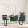 Chaises à manger lot de 4 vert foncé tissu 