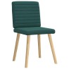 Chaises à manger lot de 4 vert foncé tissu 