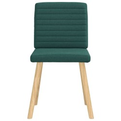 Chaises à manger lot de 4 vert foncé tissu 