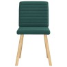 Chaises à manger lot de 4 vert foncé tissu 