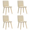 Chaises à manger lot de 4 crème tissu 