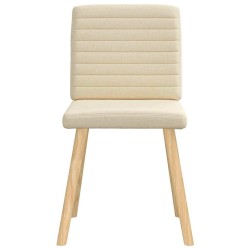 Chaises à manger lot de 4 crème tissu 