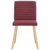 Chaises à manger lot de 4 rouge bordeaux tissu 