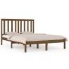 Cadre de lit sans matelas marron miel bois massif 200x200 cm 