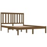 Cadre de lit sans matelas marron miel bois massif 200x200 cm 