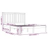Cadre de lit sans matelas marron miel bois massif 200x200 cm 
