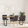 Chaises à manger lot de 4 marron foncé tissu 