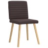 Chaises à manger lot de 4 marron foncé tissu 