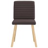 Chaises à manger lot de 4 marron foncé tissu 